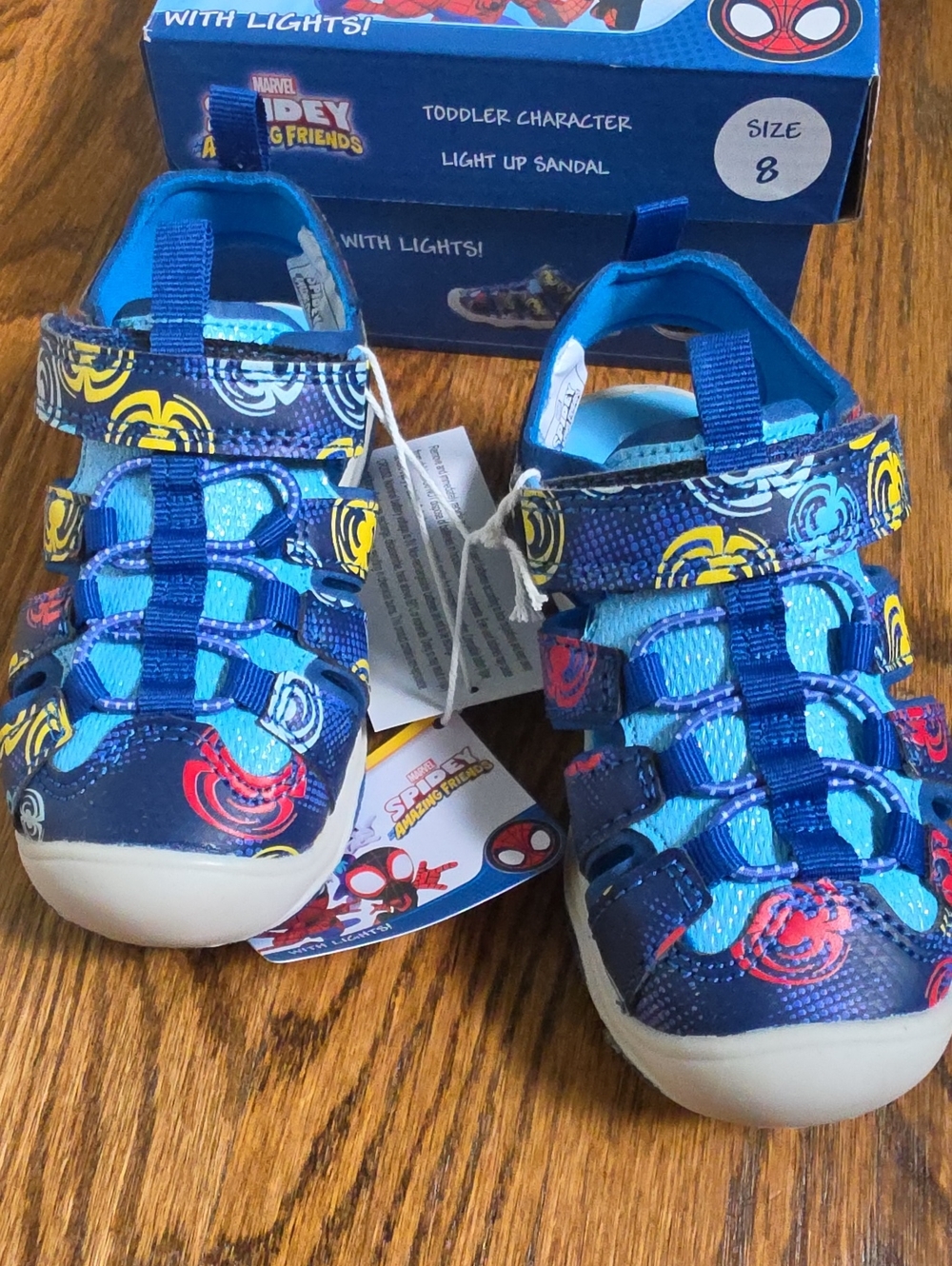 Marvel Spidey Kids Light-Up Sandals in Blue